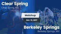Matchup: Clear Spring vs. Berkeley Springs  2017
