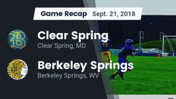 Recap: Clear Spring  vs. Berkeley Springs  2018