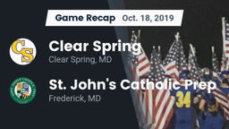 Recap: Clear Spring  vs. St. John's Catholic Prep  2019