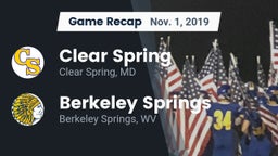 Recap: Clear Spring  vs. Berkeley Springs  2019