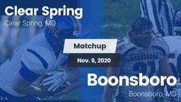 Matchup: Clear Spring vs. Boonsboro  2020
