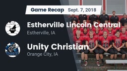 Recap: Estherville Lincoln Central  vs. Unity Christian  2018