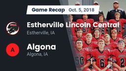 Recap: Estherville Lincoln Central  vs. Algona  2018