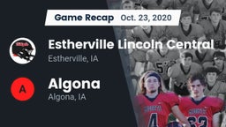 Recap: Estherville Lincoln Central  vs. Algona  2020