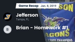 Recap: Jefferson  vs. Brian - Homework #1 2019