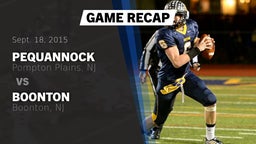 Recap: Pequannock  vs. Boonton  2015