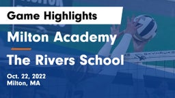Milton Academy vs The Rivers School Game Highlights - Oct. 22, 2022