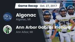 Recap: Algonac  vs. Ann Arbor Gabriel Richard  2017