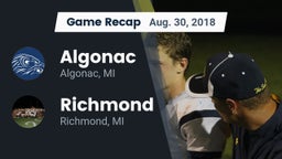 Recap: Algonac  vs. Richmond  2018