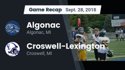 Recap: Algonac  vs. Croswell-Lexington  2018