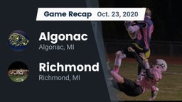 Recap: Algonac  vs. Richmond  2020