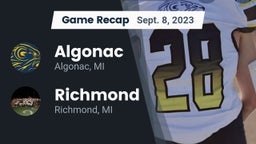 Recap: Algonac  vs. Richmond  2023