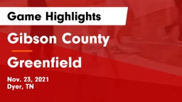 Gibson County  vs Greenfield  Game Highlights - Nov. 23, 2021