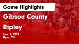 Gibson County  vs Ripley Game Highlights - Jan. 9, 2024