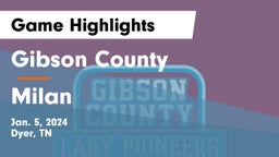 Gibson County  vs Milan  Game Highlights - Jan. 5, 2024