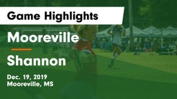 Mooreville  vs Shannon  Game Highlights - Dec. 19, 2019