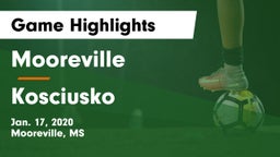 Mooreville  vs Kosciusko  Game Highlights - Jan. 17, 2020