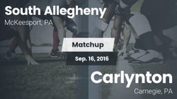 Matchup: South Allegheny vs. Carlynton  2016