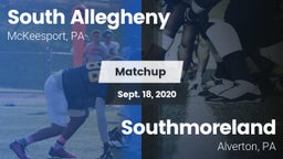 Matchup: South Allegheny vs. Southmoreland  2020