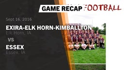 Recap: Exira-Elk Horn-Kimballton vs. Essex  2016