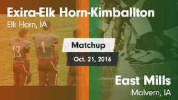 Matchup: Exira-Elk Horn-Kimba vs. East Mills  2016