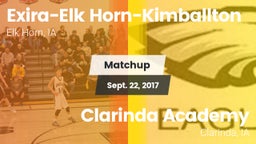 Matchup: Exira-Elk Horn-Kimba vs. Clarinda Academy  2017