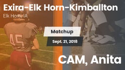 Matchup: Exira-Elk Horn-Kimba vs. CAM, Anita 2018