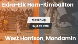 Matchup: Exira-Elk Horn-Kimba vs. West Harrison, Mondamin 2018