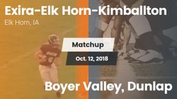 Matchup: Exira-Elk Horn-Kimba vs. Boyer Valley, Dunlap 2018