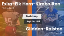 Matchup: Exira-Elk Horn-Kimba vs. Glidden-Ralston  2019