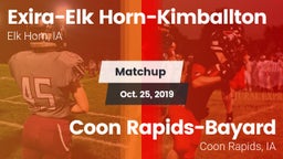 Matchup: Exira-Elk Horn-Kimba vs. Coon Rapids-Bayard  2019
