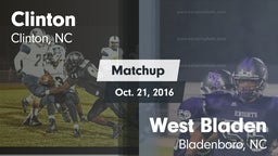 Matchup: Clinton vs. West Bladen  2016
