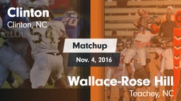 Matchup: Clinton vs. Wallace-Rose Hill  2016