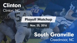 Matchup: Clinton vs. South Granville  2016