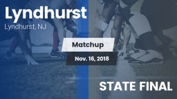 Matchup: Lyndhurst vs. STATE FINAL 2018