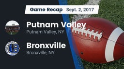 Recap: Putnam Valley  vs. Bronxville  2017