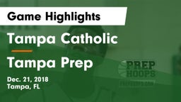 Tampa Catholic  vs Tampa Prep  Game Highlights - Dec. 21, 2018