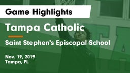 Tampa Catholic  vs Saint Stephen's Episcopal School Game Highlights - Nov. 19, 2019