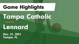Tampa Catholic  vs Lennard Game Highlights - Dec. 21, 2021