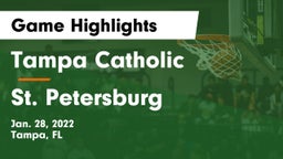 Tampa Catholic  vs St. Petersburg  Game Highlights - Jan. 28, 2022