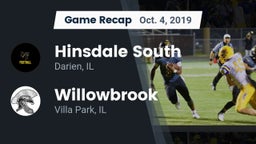 Recap: Hinsdale South  vs. Willowbrook  2019