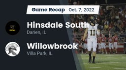 Recap: Hinsdale South  vs. Willowbrook  2022