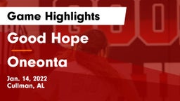 Good Hope  vs Oneonta  Game Highlights - Jan. 14, 2022