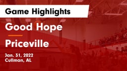 Good Hope  vs Priceville  Game Highlights - Jan. 31, 2022