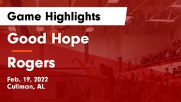 Good Hope  vs Rogers Game Highlights - Feb. 19, 2022