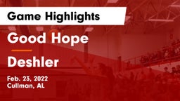 Good Hope  vs Deshler Game Highlights - Feb. 23, 2022