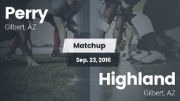 Matchup: Perry vs. Highland  2016