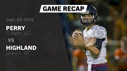 Recap: Perry  vs. Highland  2016