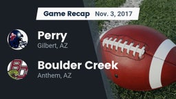 Recap: Perry  vs. Boulder Creek  2017