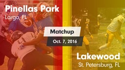 Matchup: Pinellas Park vs. Lakewood  2016